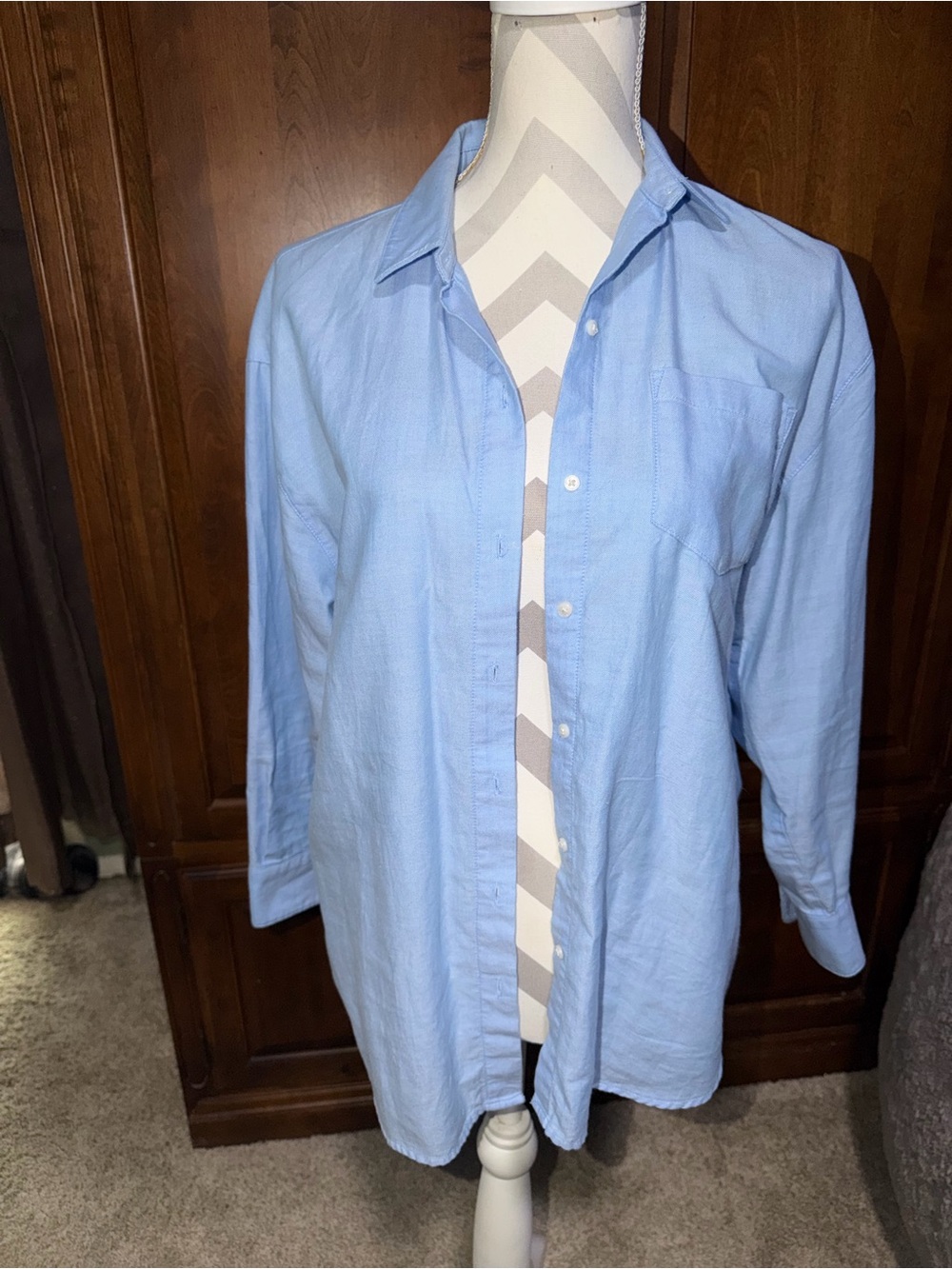 Old Navy Light Blue Boyfriend Shirt